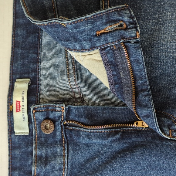 Levi's 523 Lift & Strengthen Distressed Bootcut Jeans 14M Blue - Picture 6 of 16